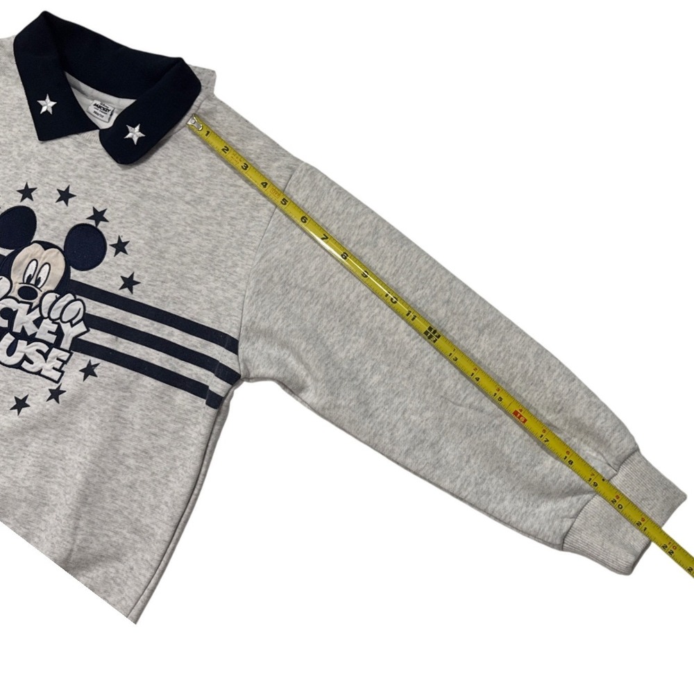 Rare vintage kids Disney Mickey Mouse grey pullover sweatshirt size 10-12 - Picture 5 of 7